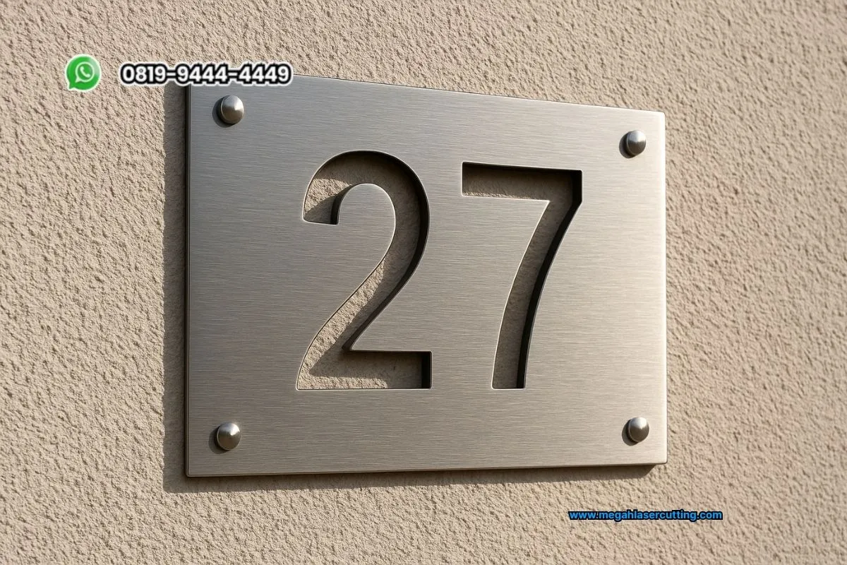 Plat Nomor Rumah Stainless Steel yang Inspiratif dan Trendy