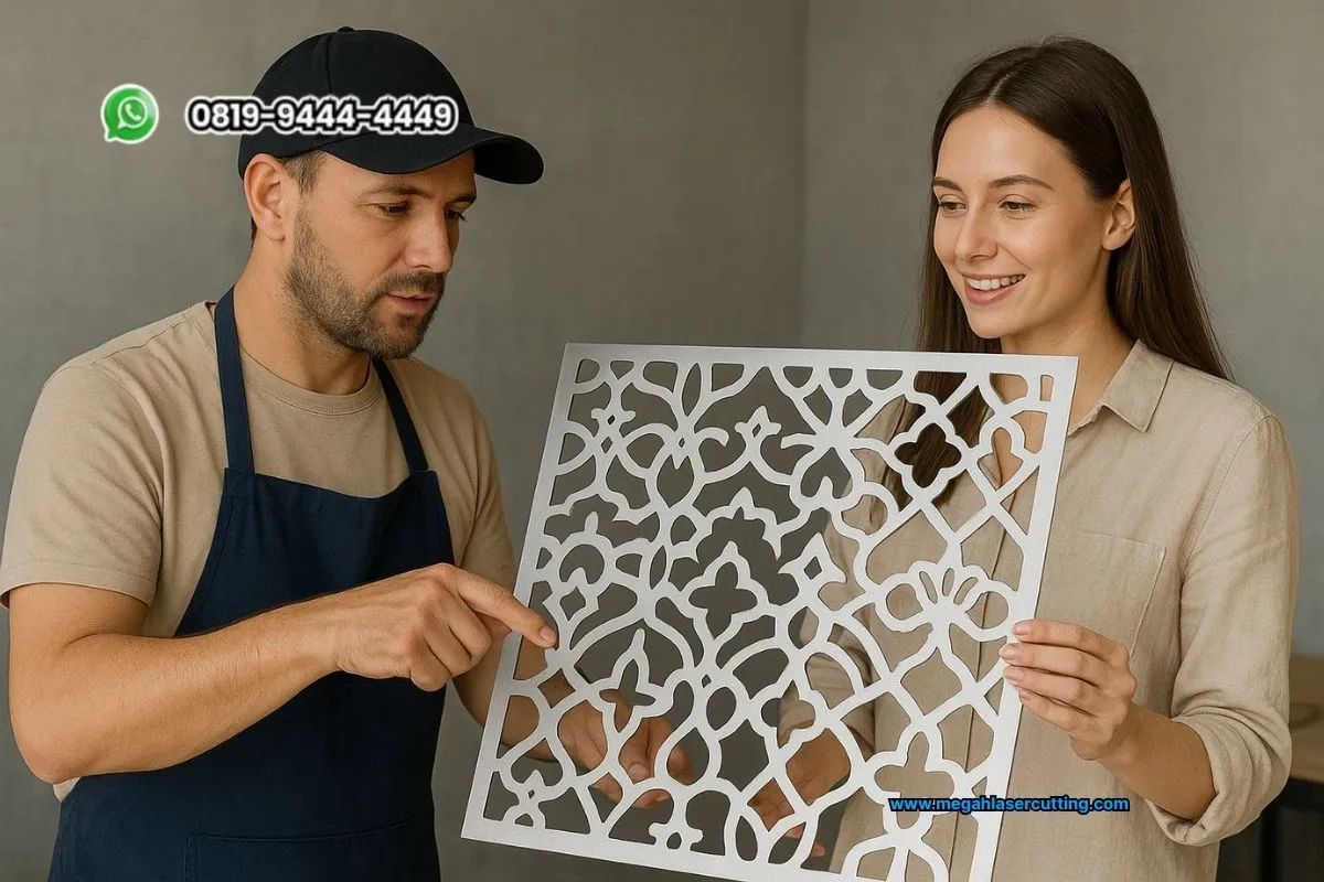 Inspirasi Motif Partisi Ruangan dari Aluminium Laser Cutting