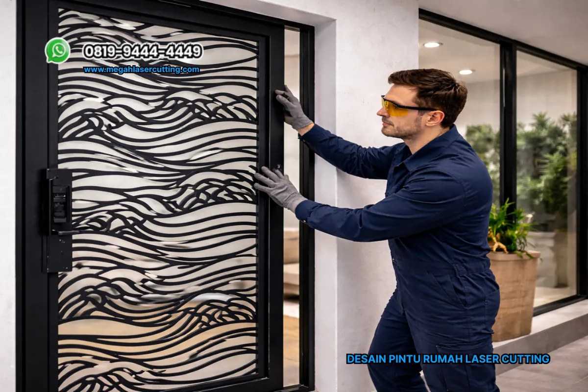 Desain Pintu Rumah Dengan Laser Cutting