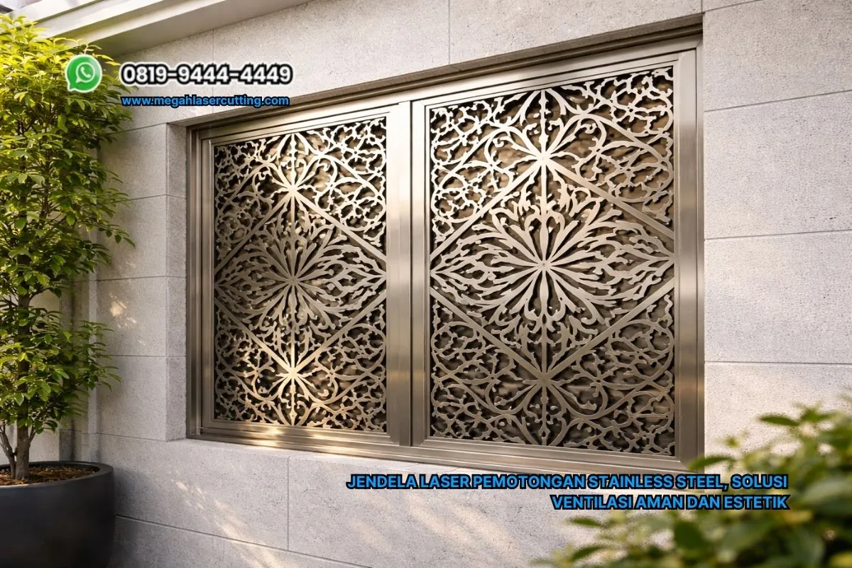 Jendela Laser Pemotongan Stainless Steel,  Solusi Ventilasi Aman dan Estetik