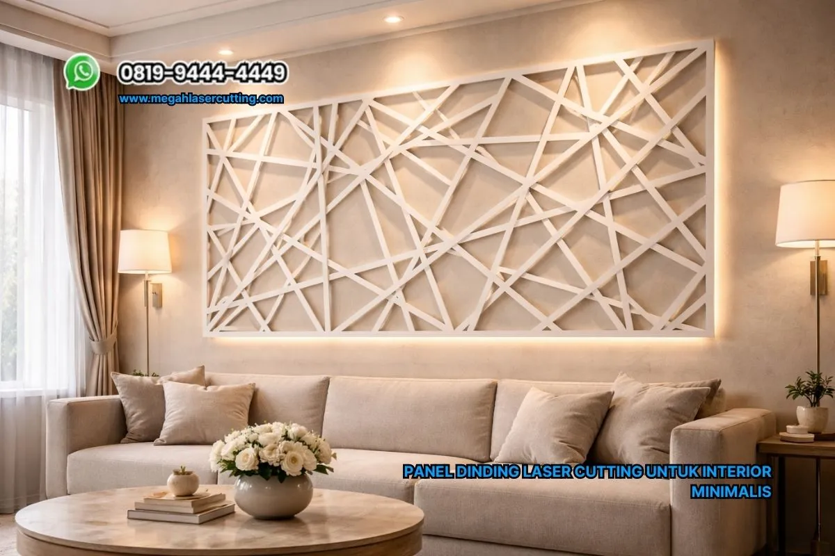 Panel Dinding Laser Cutting untuk Interior Minimalis