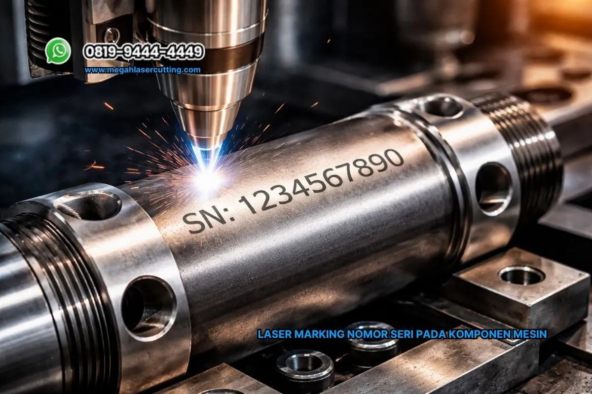 Laser Marking Nomor Seri pada Komponen Mesin