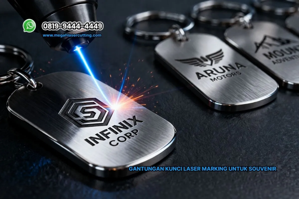 Gantungan Kunci Laser Marking untuk Souvenir