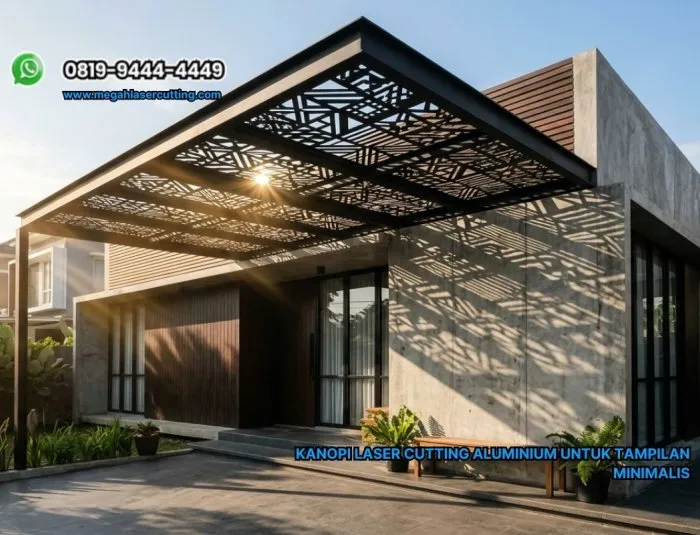 Kanopi Laser Cutting Aluminium untuk Tampilan Minimalis