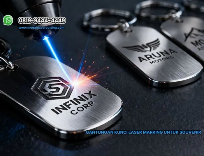 Gantungan Kunci Laser Marking untuk Souvenir