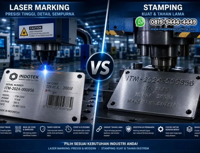 Perbandingan Laser Marking dan Stamping pada Plat Besi