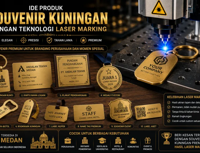 Ide Produk Souvenir Kuningan dengan Teknologi Laser Marking di Medan