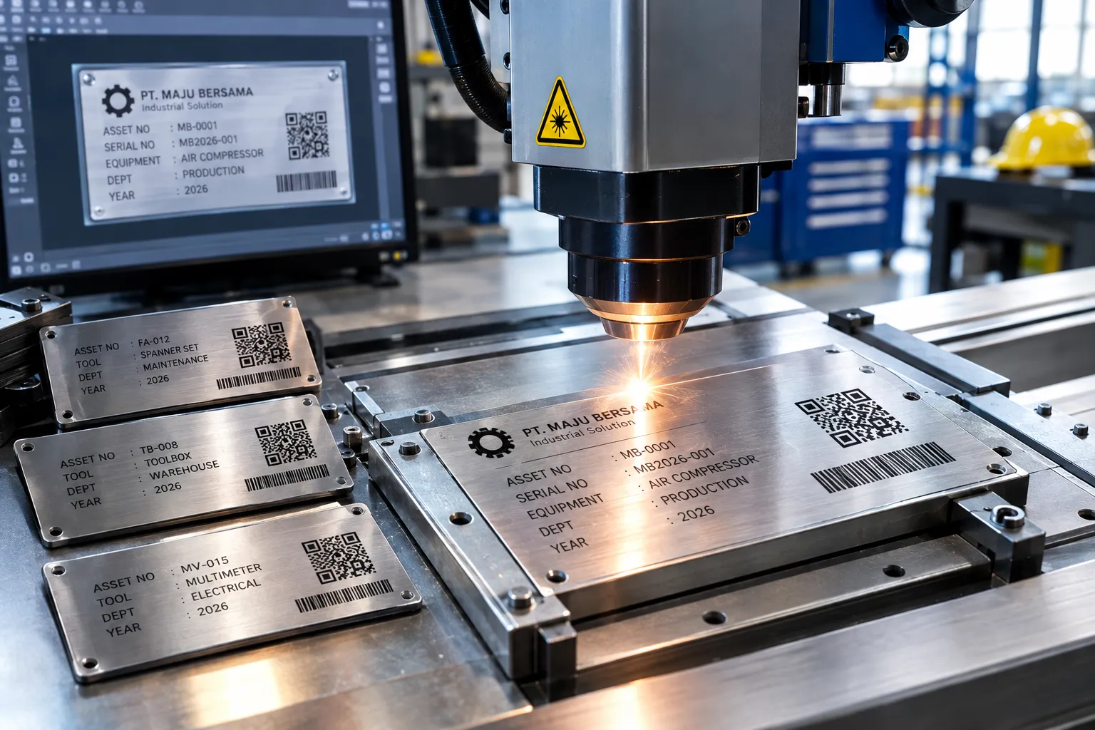 Jasa Laser Marking Medan untuk Plat Identitas Aset Perusahaan