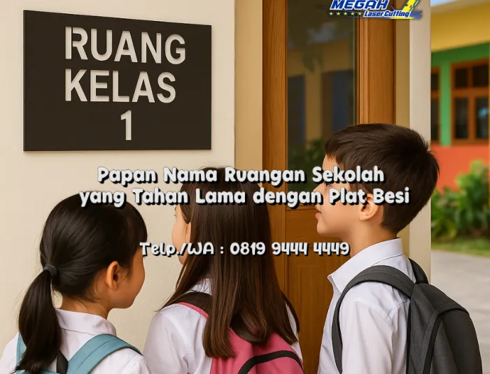 Papan Nama Ruangan Sekolah yang Tahan Lama dengan Plat Besi