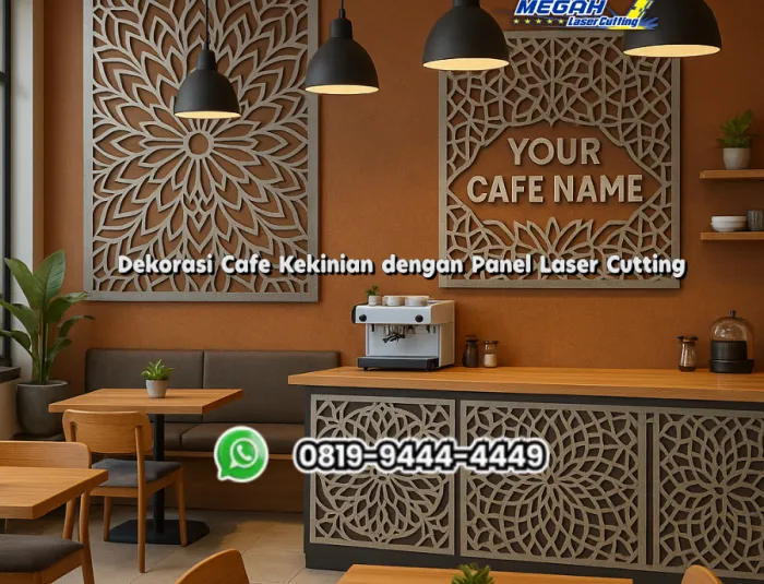 Dekorasi Cafe Kekinian dengan Panel Laser Cutting