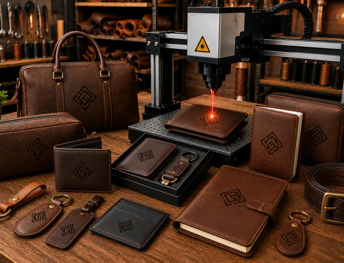 Laser Marking Kulit untuk Merchandise Perusahaan