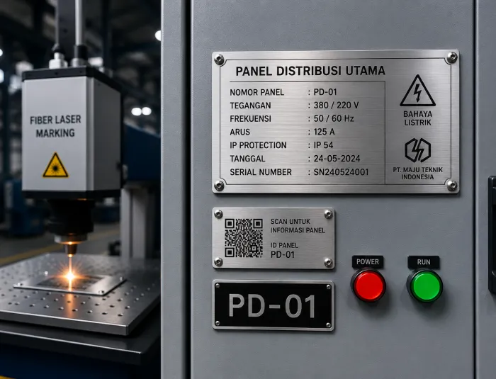 Jasa Laser Marking Medan untuk Plat Identitas Panel Listrik