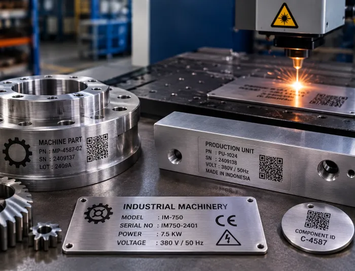 Jasa Laser Marking Medan untuk Label Komponen Mesin Produksi