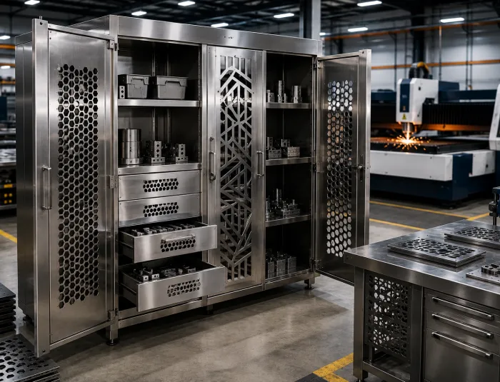 Jasa Laser Cutting Medan untuk Kabinet Stainless Steel Custom