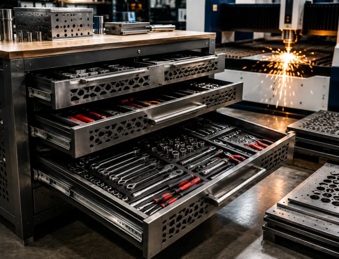 Jasa Laser Cutting Medan untuk Pembuatan Laci Tool Cabinet