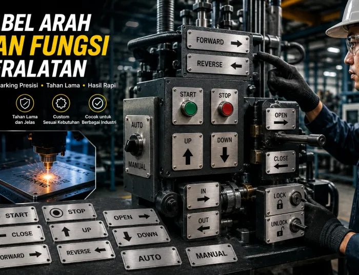 Jasa Laser Marking untuk Label Arah dan Fungsi Peralatan