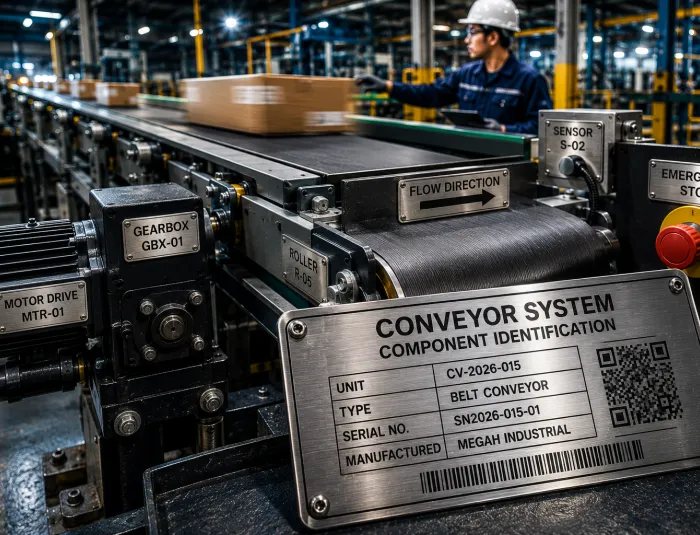 Laser Marking untuk Label Komponen Conveyor
