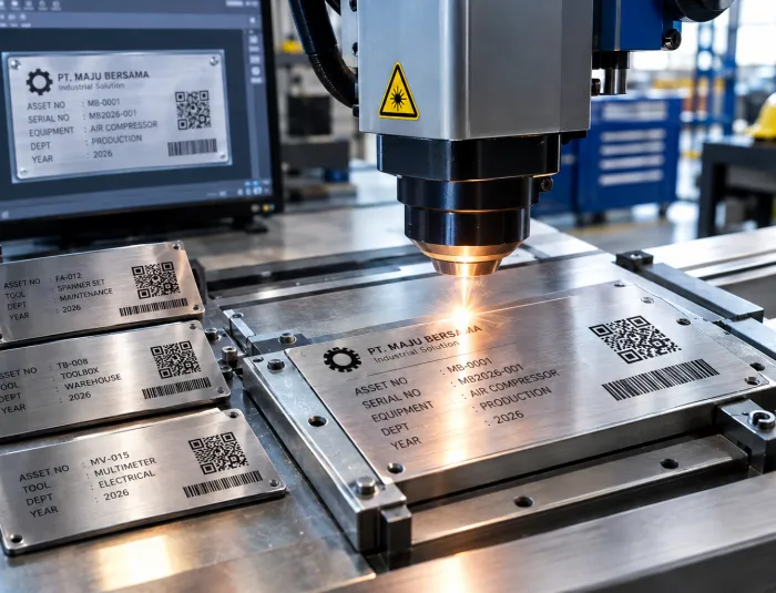 Jasa Laser Marking Medan untuk Plat Identitas Aset Perusahaan