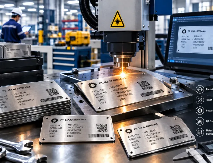 Jasa Laser Marking untuk Label Inventaris Berbahan Stainless Steel
